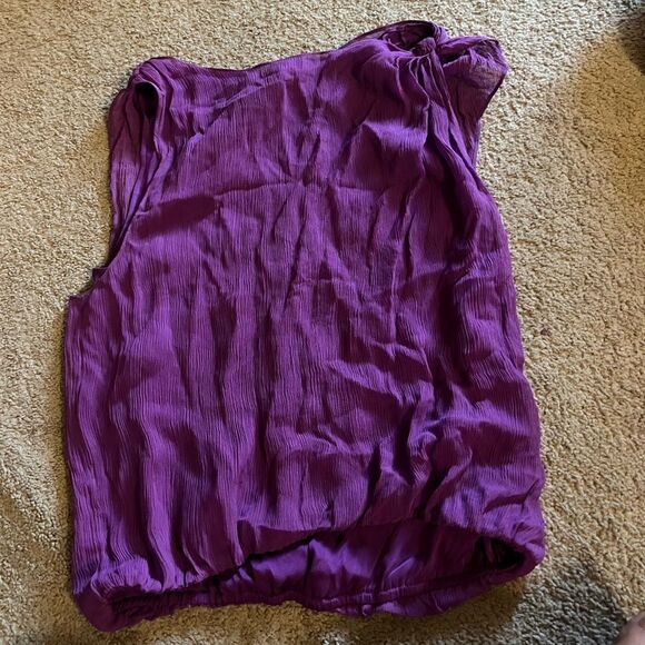Alice + Olivia purple silk blouse small - Picture 1 of 7